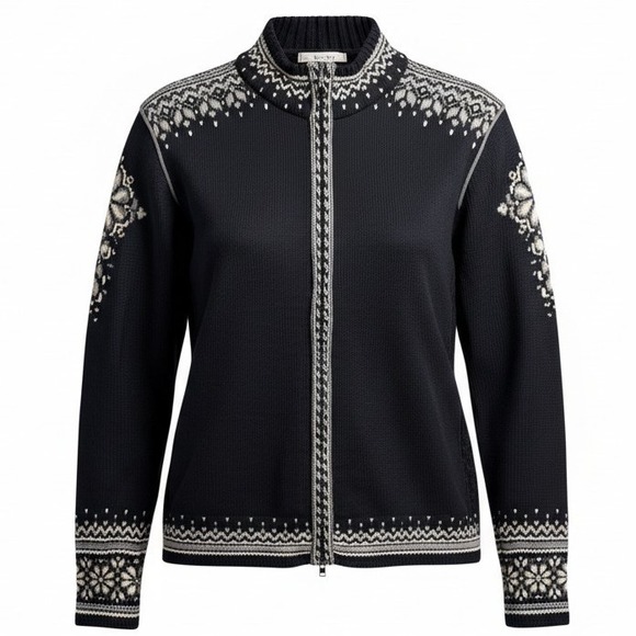 NEW NWT Dale of Norway Sweater Cardigan Medium Jacket Black...
